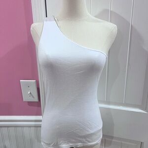Zara White One-Shoulder Women's Top Size Medium NWT